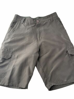 Burnside Men’s Gray Classic Casual Summer Active Durable Cargo Shorts Size W30